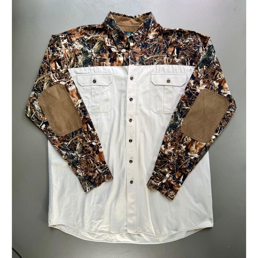 RedHead Deer Camo Hunting Button Up Shirt XLT NWOT Whitetail Western
